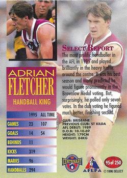 1996 Select AFL #95 Adrian Fletcher Back